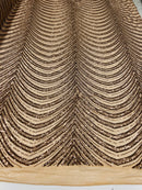 Wavy Pattern - Iridescent Brown- 4 Way Stretch High Fashion Shiny Pattern Sequins
