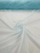 Sparkling Glitter Tulle Fabric - Sparkling Glitter Tulle Mesh Fabric Sold By Yard