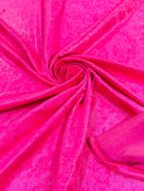 Iridescent Foggy Foil Fabric - Barby Pink - Oil Slick 58/60" Stretch Foil Velvet Black Light Fabric By Yard