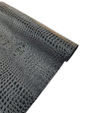 Gator Embossed Vinyl Leather Fabric - Different Colors - Sold By The Yard