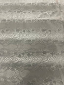Snake Skin Spandex Fabric - Black - Matte Snake Print Stretch Costume, Legging Fabric By Yard