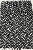 Floral Pearls and Sequins Fabric - Black - Beaded Fabric Embroidered Lace By The Yard