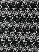 Guipure Lace Design Fabric - Black - Floral Lace Guipure Fabric by Yard