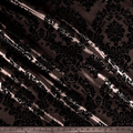 Flocked Taffeta Damask Design - Taffeta with Flocked Velvet Damask Design Sold By Yard
