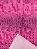 Gator Embossed Vinyl Leather Fabric - Different Colors - Sold By The Yard