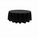 84" Round Tablecloth - Solid Polyester Round Full Table Cover Available in Different Colors
