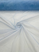 Sparkling Glitter Tulle Fabric - Blue - Sparkling Glitter Tulle Mesh Fabric Sold By Yard