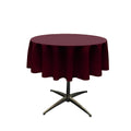 51" Solid Round Tablecloth - Over Lay Round Table Cover for Events Available in Different Sizes