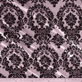 Flocked Taffeta Damask Design - Taffeta with Flocked Velvet Damask Design Sold By Yard