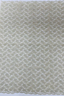 Floral Pearls and Sequins Fabric - Champagne - Beaded Fabric Embroidered Lace By The Yard