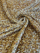 Stretch Velvet Sequins Fabric - Champagne - Velvet Sequins 2 Way Stretch 58/60” By Yard