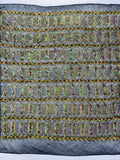 Geometric Stretch Sequin - Fancy Gem Jewel Design on Mesh Pick Color - 25 Yard Roll