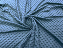 60" Minky Fur 3.mm Pile Fabric - Soft Blanket Minky Dot Fabric by the Yard (Pick Color)