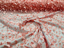 3D Butterfly Design Lace - Dusty Rose - Embroidered Lace with 3D Butterfly Design By Yard