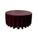 90" Round Drape Solid Tablecloth - Round Full Table Cover 3 Part Stitched Available in 84 Colors
