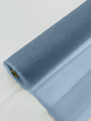 Illusion Mesh Sheer Fabric - Dusty Blue - 60" Wide Illusion Mesh Fabric Sold By The Yard