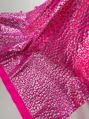 Cheetah Design Spandex Fabric - Fuchsia - 58/60" Animal Print 4 Way Stretch Fabric By Yard