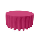 108" Round Drape Solid Tablecloth - Round Full Table Cover 3 Part Stitched Available in 84 Colors