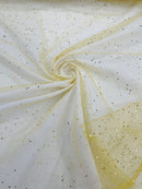 Sparkling Glitter Tulle Fabric - Gold - Sparkling Glitter Tulle Mesh Fabric Sold By Yard