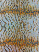 Tiger Design Spandex Fabric - Gold - 58/60" Animal Print Mystique 4 Way Stretch Fabric By Yard