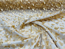 3D Butterfly Design Lace - Gold - Embroidered Lace with 3D Butterfly Design By Yard