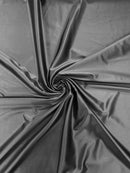 60" Heavy Shiny Satin Fabric - Gray - Stretch Shiny Satin Fabric Sold By Yard