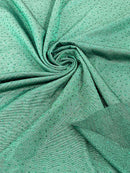 Shimmer Glitter Rhinestone Fabric - Hunter Green - Rhinestone Shiny Sparkle Stretch Glitter Fabric By Yard