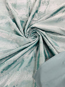 Snake Skin Spandex Fabric - Hunter Green - Matte Snake Print Stretch Costume, Legging Fabric By Yard