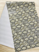 Snake Python Faux Leather Vinyl - Ivory - 3D Snake Print Design Embossed Vinyl By Yard