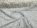 3D Butterfly Design Lace - Ivory - Embroidered Lace with 3D Butterfly Design By Yard