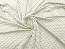 60" Minky Fur 3.mm Pile Fabric - Soft Blanket Minky Dot Fabric by the Yard (Pick Color)