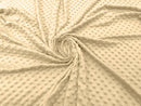 60" Minky Fur 3.mm Pile Fabric - Soft Blanket Minky Dot Fabric by the Yard (Pick Color)