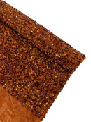 Stretch Velvet Sequins Fabric - Light Brown - Velvet Sequins 2 Way Stretch 58/60” By Yard