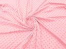 60" Minky Fur 3.mm Pile Fabric - Soft Blanket Minky Dot Fabric by the Yard (Pick Color)