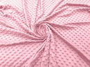 60" Minky Fur 3.mm Pile Fabric - Soft Blanket Minky Dot Fabric by the Yard (Pick Color)