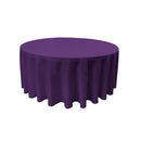 84" Round Drape Solid Tablecloth - Round Full Table Cover 3 Part Stitched Available in 84 Colors