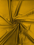 60" Heavy Shiny Satin Fabric - Mustard Yellow - Stretch Shiny Satin Fabric Sold By Yard