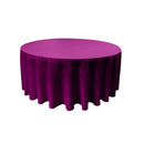 108" Round Drape Solid Tablecloth - Round Full Table Cover 3 Part Stitched Available in 84 Colors