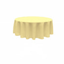 72" Round Tablecloth - Solid Polyester Round Full Table Cover Available in Different Colors