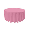 120" Round Drape Solid Tablecloth - Round Full Table Cover 3 Part Stitched Available in 84 Colors