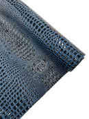 Gator Embossed Vinyl Leather Fabric - Different Colors - Sold By The Yard