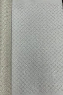 Beaded Diamond Net Fabric - Off-White - Embroidered Geometric Beaded Sequins Fabric Sold By Yard
