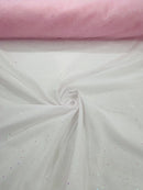 Sparkling Glitter Tulle Fabric - Pink - Sparkling Glitter Tulle Mesh Fabric Sold By Yard