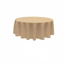 72" Round Tablecloth - Solid Polyester Round Full Table Cover Available in Different Colors