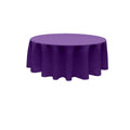 84" Round Tablecloth - Solid Polyester Round Full Table Cover Available in Different Colors