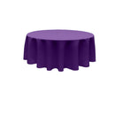 120" Round Tablecloth - Solid Polyester Round Full Table Cover Available in Different Colors