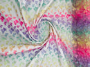 3D Butterfly Design Lace - Rainbow - Embroidered Lace with 3D Butterfly Design By Yard