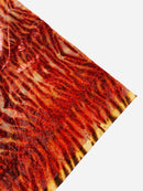 Tiger Design Spandex Fabric - Red - 58/60" Animal Print Mystique 4 Way Stretch Fabric By Yard