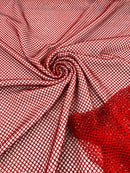 Fish Net Spandex Rhinestone Fabric - Solid Spandex Fish Net Rhinestones Fabric Sold by Yard