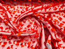 3D Butterfly Design Lace - Red - Embroidered Lace with 3D Butterfly Design By Yard